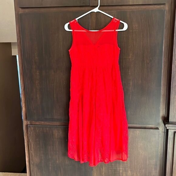 ASOS Maternity Red Lace Dress Size 4 - Picture 1 of 7